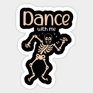 halloween dancing skeleton Sticker